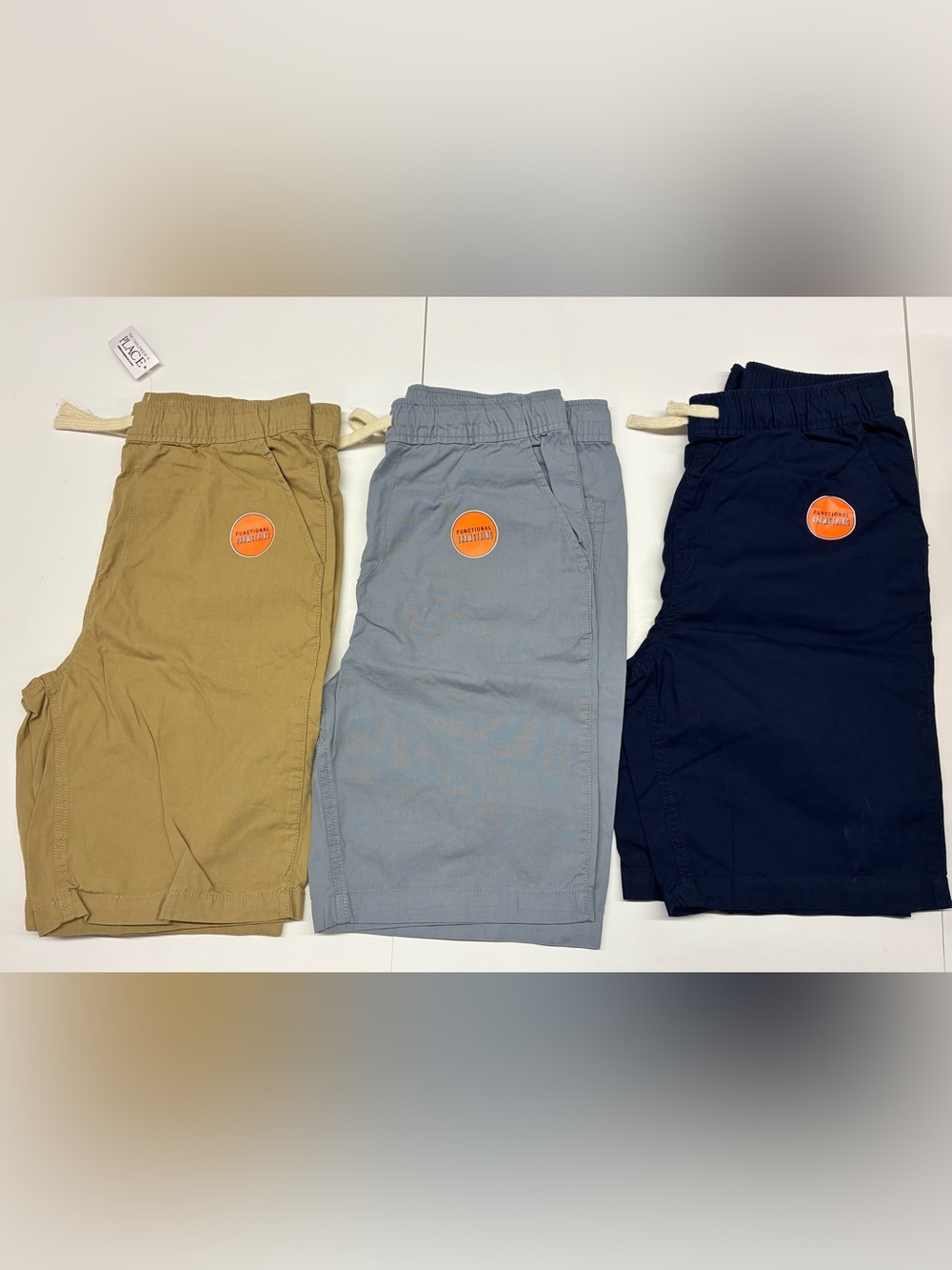 NEW The Children’s Place Boys Shorts with Functional Drawstring Size 16 Set of 3